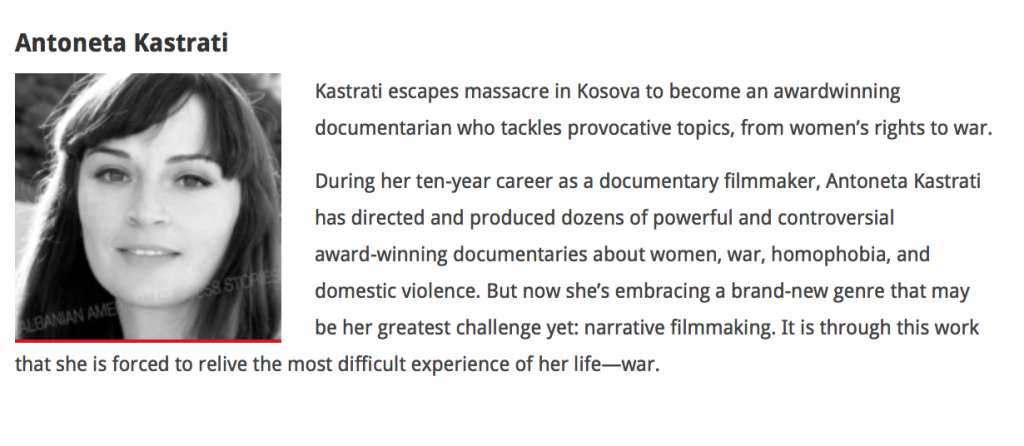 Albanian American Success Stories, Antoneta Kastrati, Crossing Bridges Films, 
